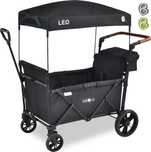 FableKids Leo X2 wózek transportowy plażowy dla 2 dzieci z pasami bezp