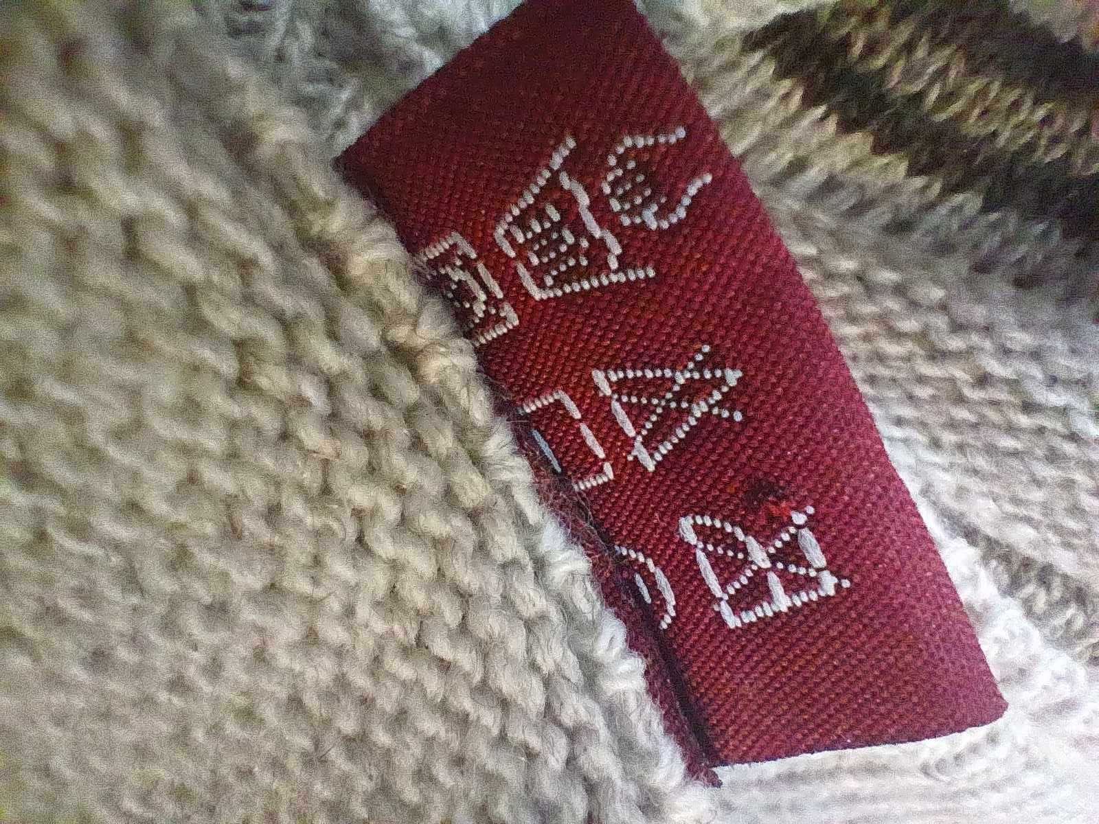 Sweter męski ciepły beżowy we wzory, Giewont II