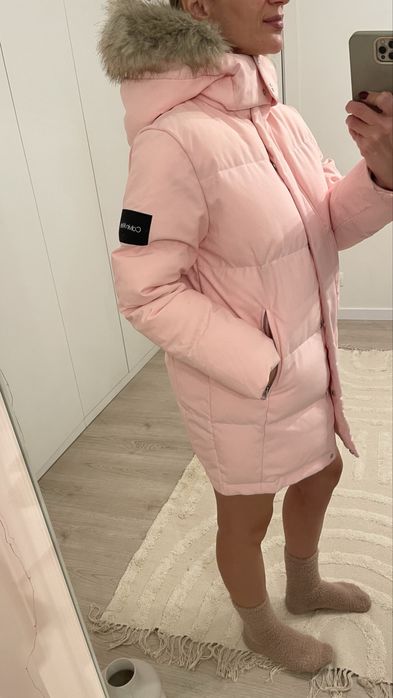 Пуховик Calvin Klein “зефірка” з хутром, розмір М