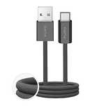 Kabel Puro Fabrik 2.0/10W USB-A - USB-C w oplocie 1,5 m - ciemnozielon