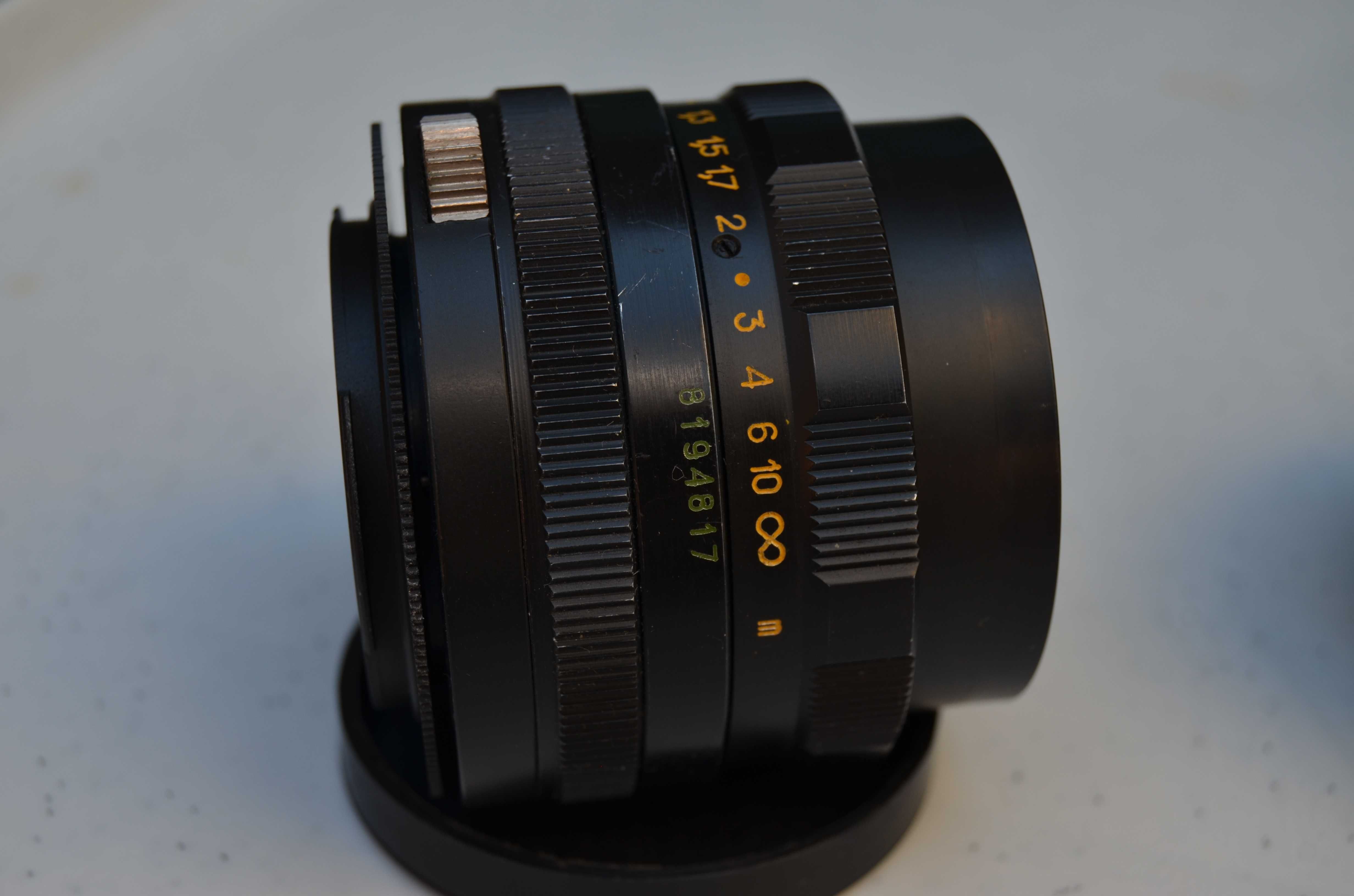 Объектив HELIOS - 44 M с адаптером для Nikon + бленда.