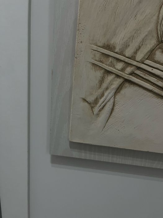 Obraz wyrzeźbiony w gipsie