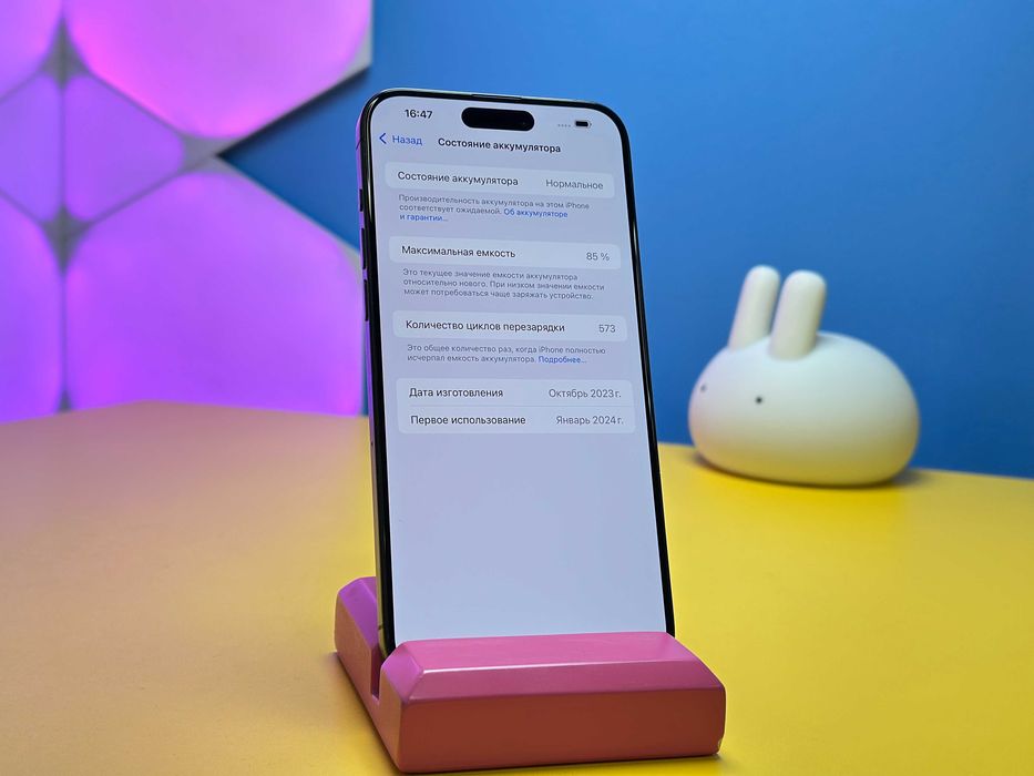 Смартфон Apple iPhone 15 Pro Max 256GB Black (143711) Б/У З ГАРАНТІЄЮ