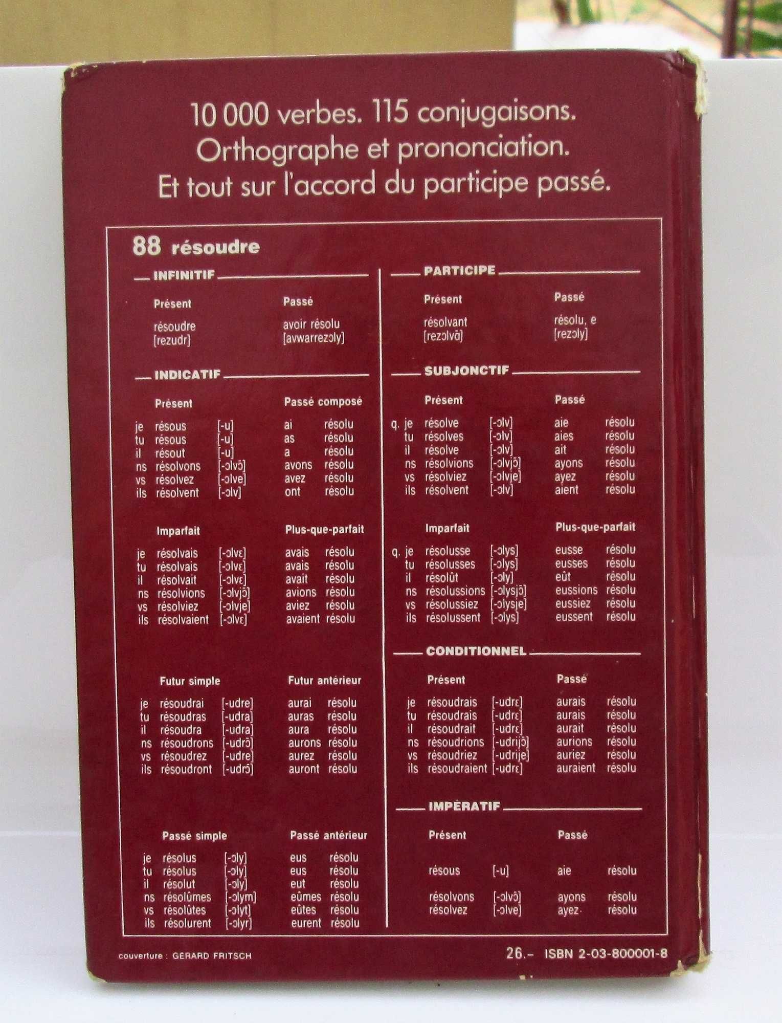 Livro Larousse de la conjugaison 1983