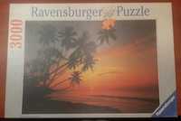 Unikatowe puzzle Ravensburger 3000 Zachód słońca na plaży