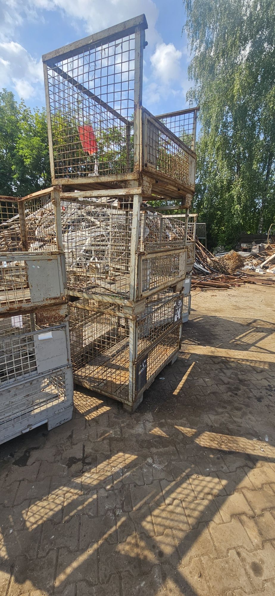 Skrzynio Paleta Metalowa Skrzynia Pojemnik Metalowy Pojemnik na złom