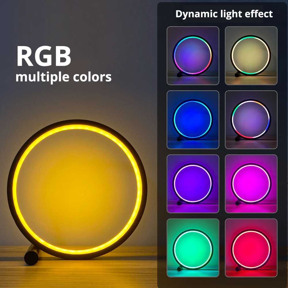 Lampka Biurkowa Nocna Inteligentna LED RGBIC WW 5V Aplikacja Pilot