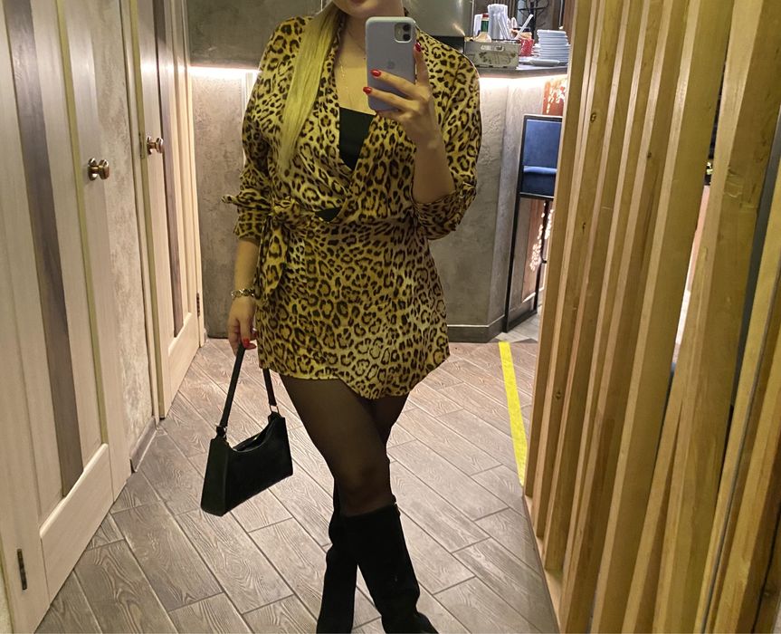 Платье Комбинезон Zara (леопард )