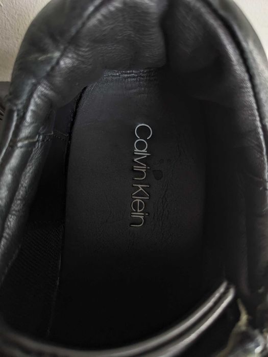 Męskie skórzane sneakersy Calvin Klein Low Top Lace Up, rozmiar 44