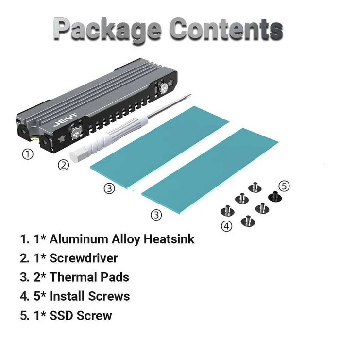 Радіатор JEYI для SSD M2 2280 NVME Heatsink (Новий)