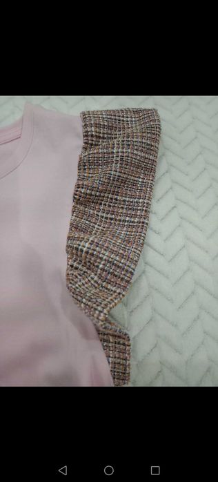 Camisola rosa com pormenor nas mangas S/M