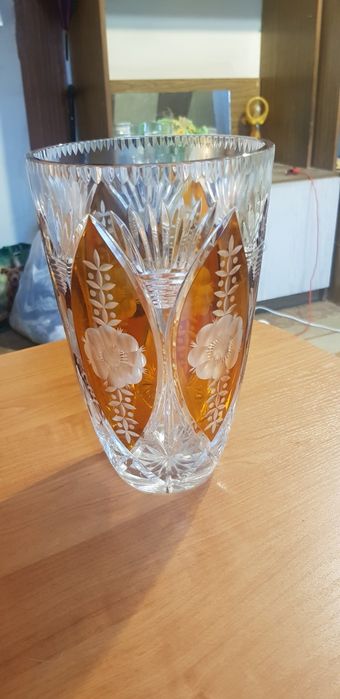 Duży wazon kryształowy  PRL