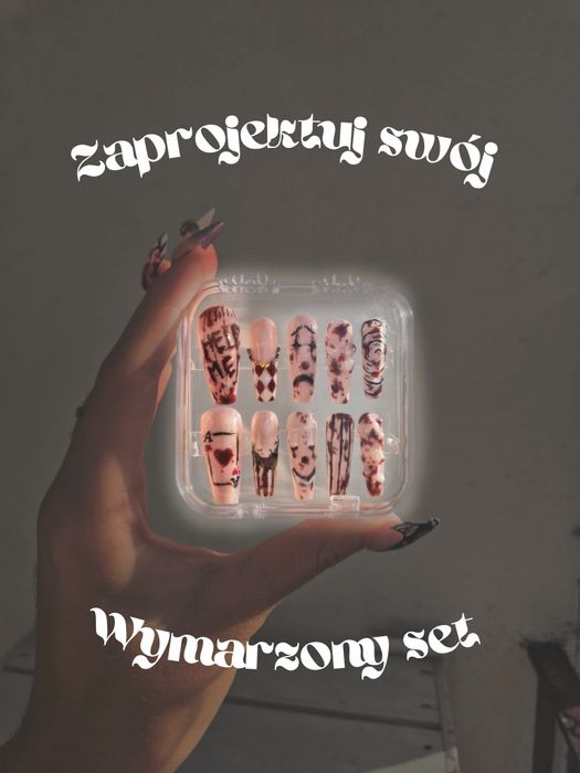 Press on nails - tipsy handmade na wymiar