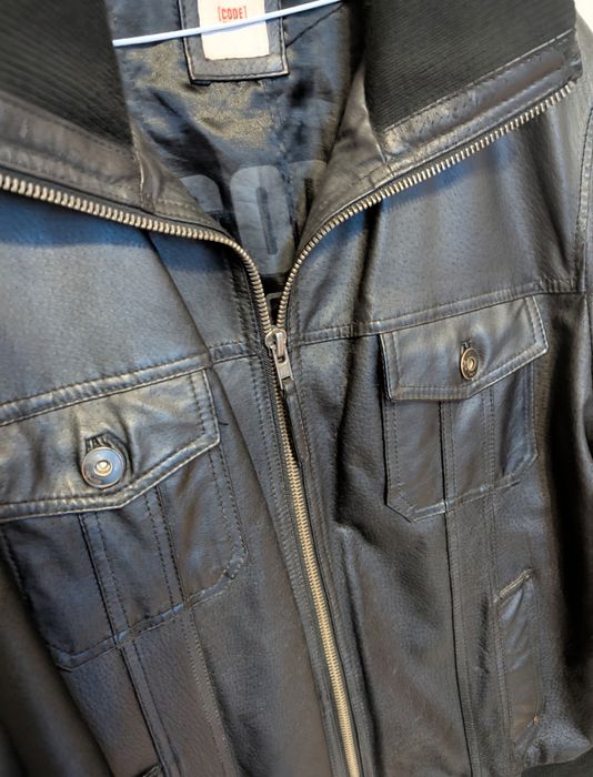 Куртка чоловіча шкіряна бомбер code of casual