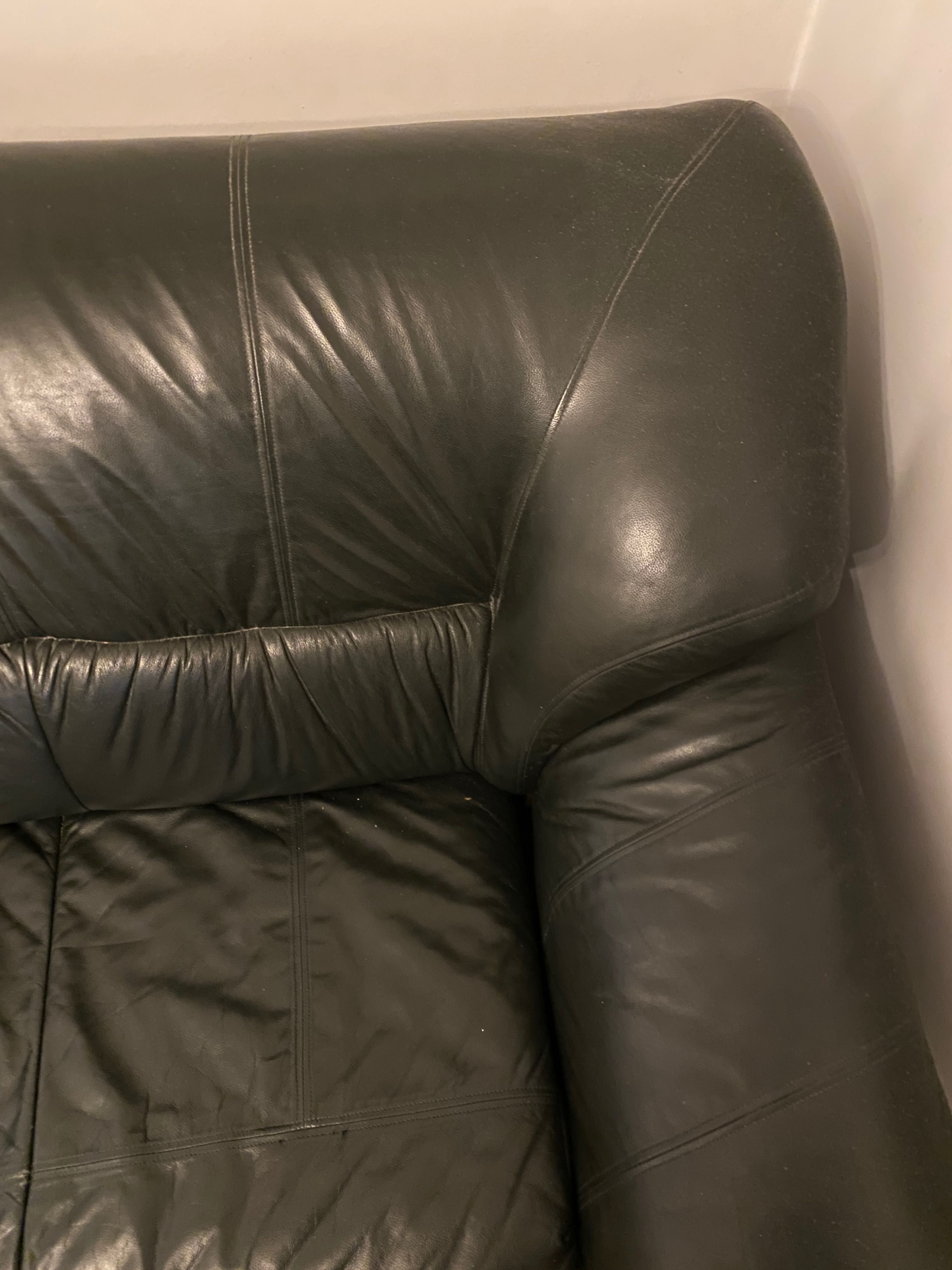Skórzana sofa i dwa fotele