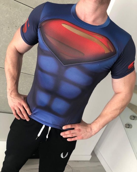 Koszulka Termoaktywna na SIŁOWNIE Rashguard DC SUPERMAN