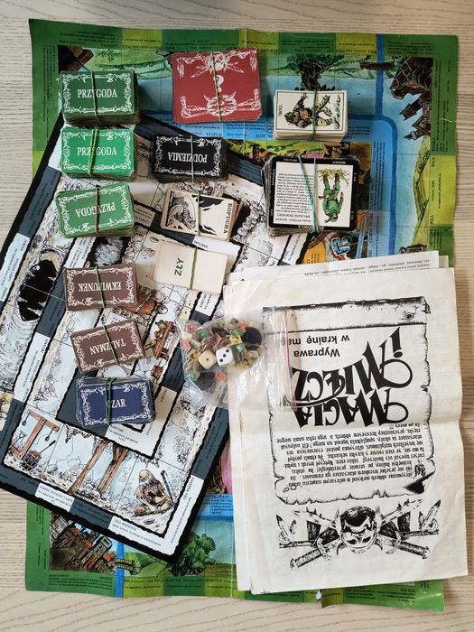 Gra planszowa Magia i Miecz oryginał 1983 Podstawa + podziemia