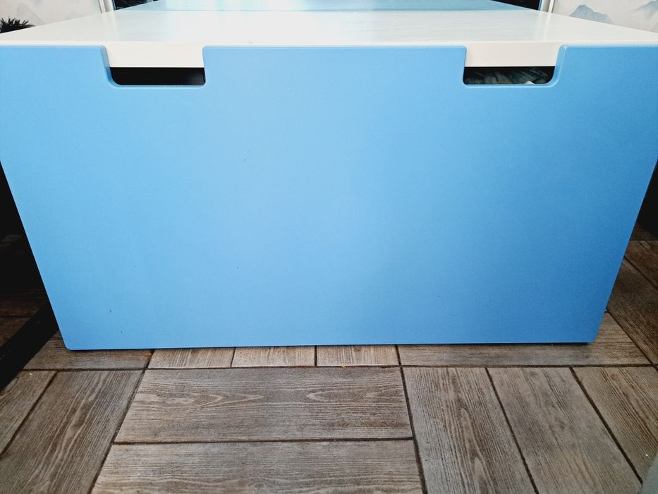 Samstad Ikea biurko dziecięce ławka skrzynia na zabawki z pojemnikiem