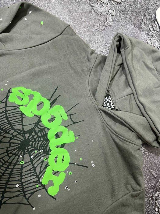 Худі Sp5der, спайдер худак, худі Atlanta grey dril y2k Broken Chrome