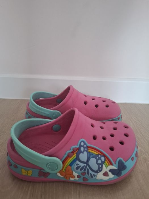 Klapki różowe typu croks rozmiar 30