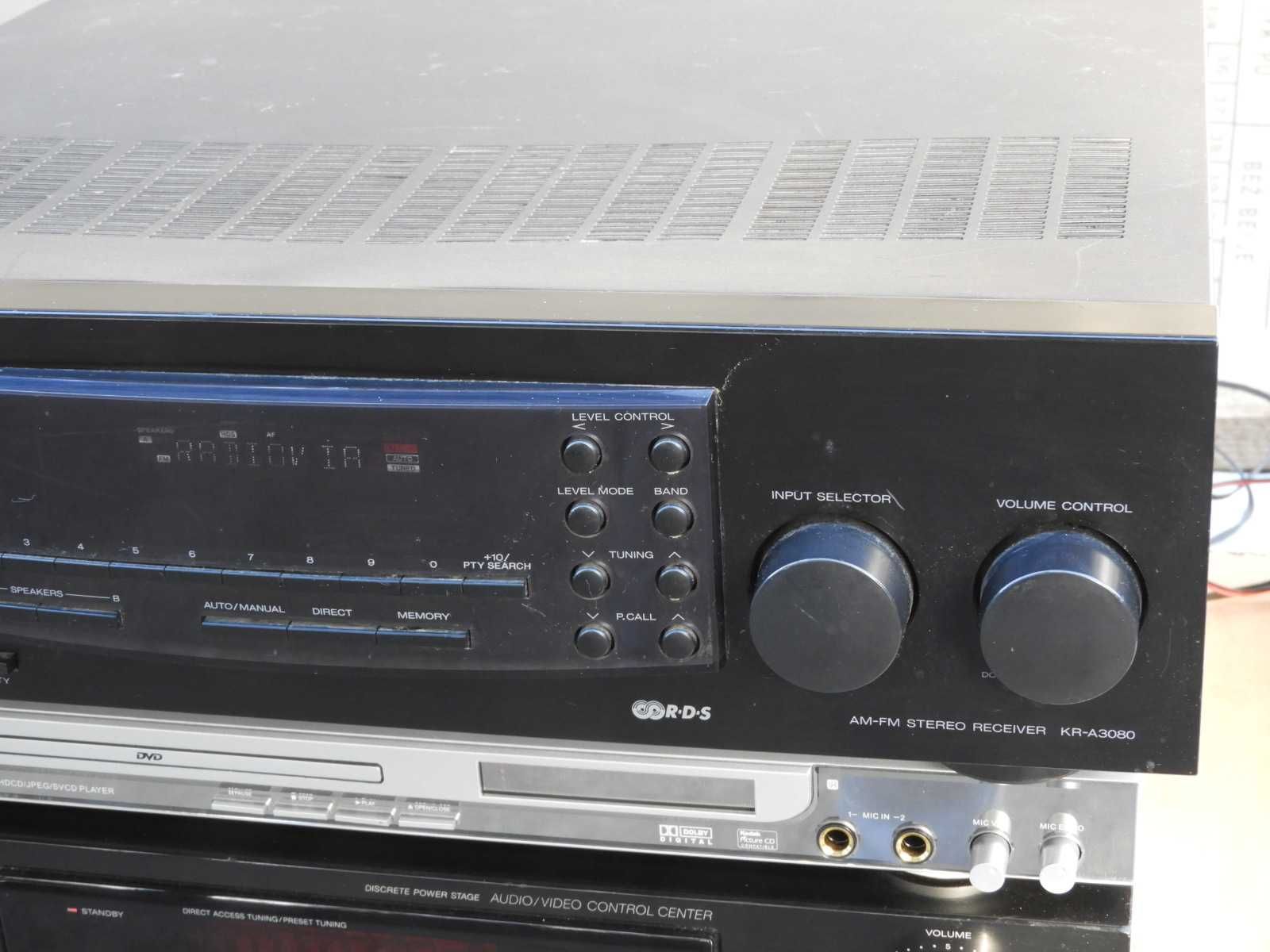 Radio wzmacniacz Kenwood KR A3080 część dużej wieży 44 cm