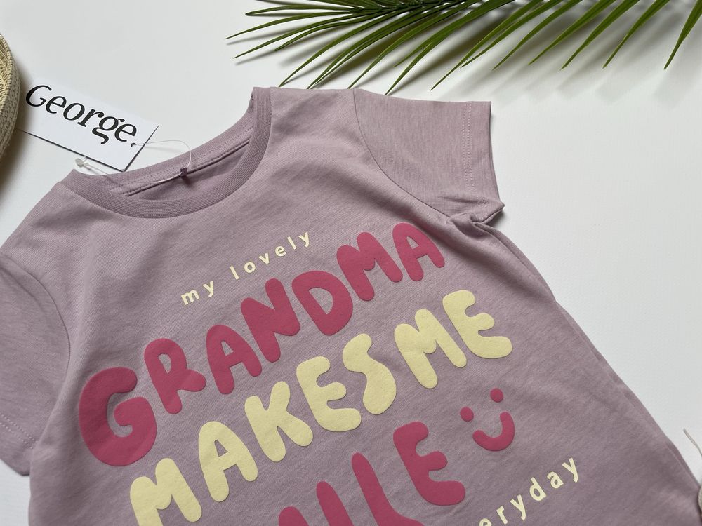 86-92 George bawełniana koszulka tshirt babcia grandma makes me smile