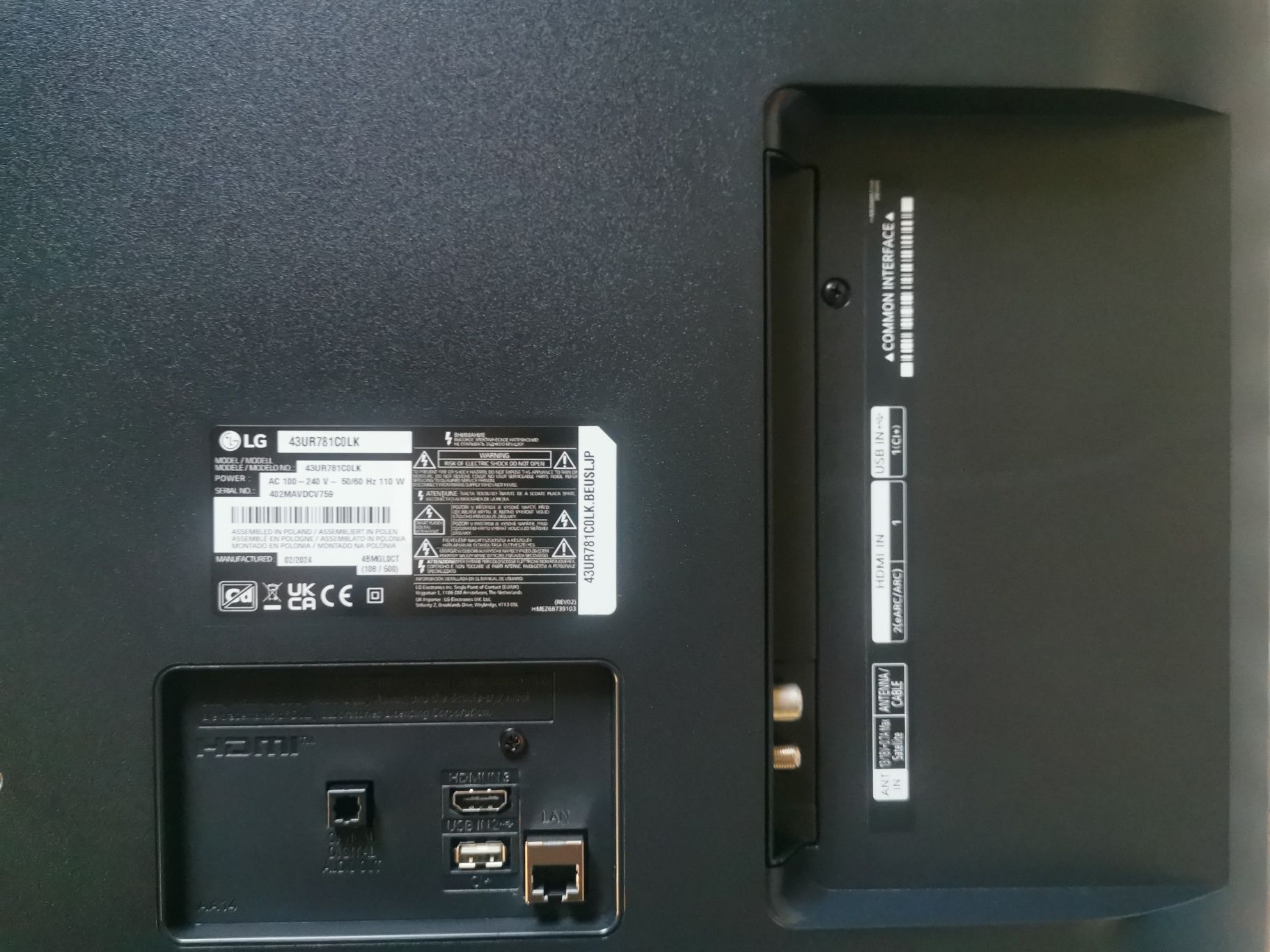 TV LG 43 LED 4K Smart Nova