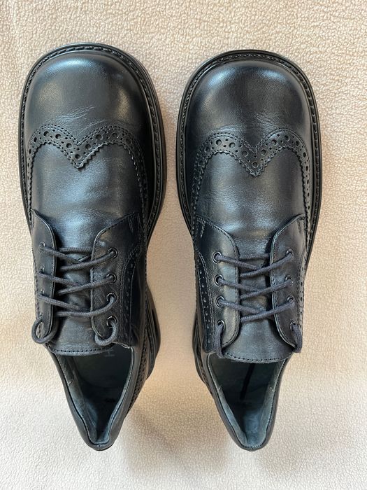 Helvesko męskie skórzane półbuty brogsy