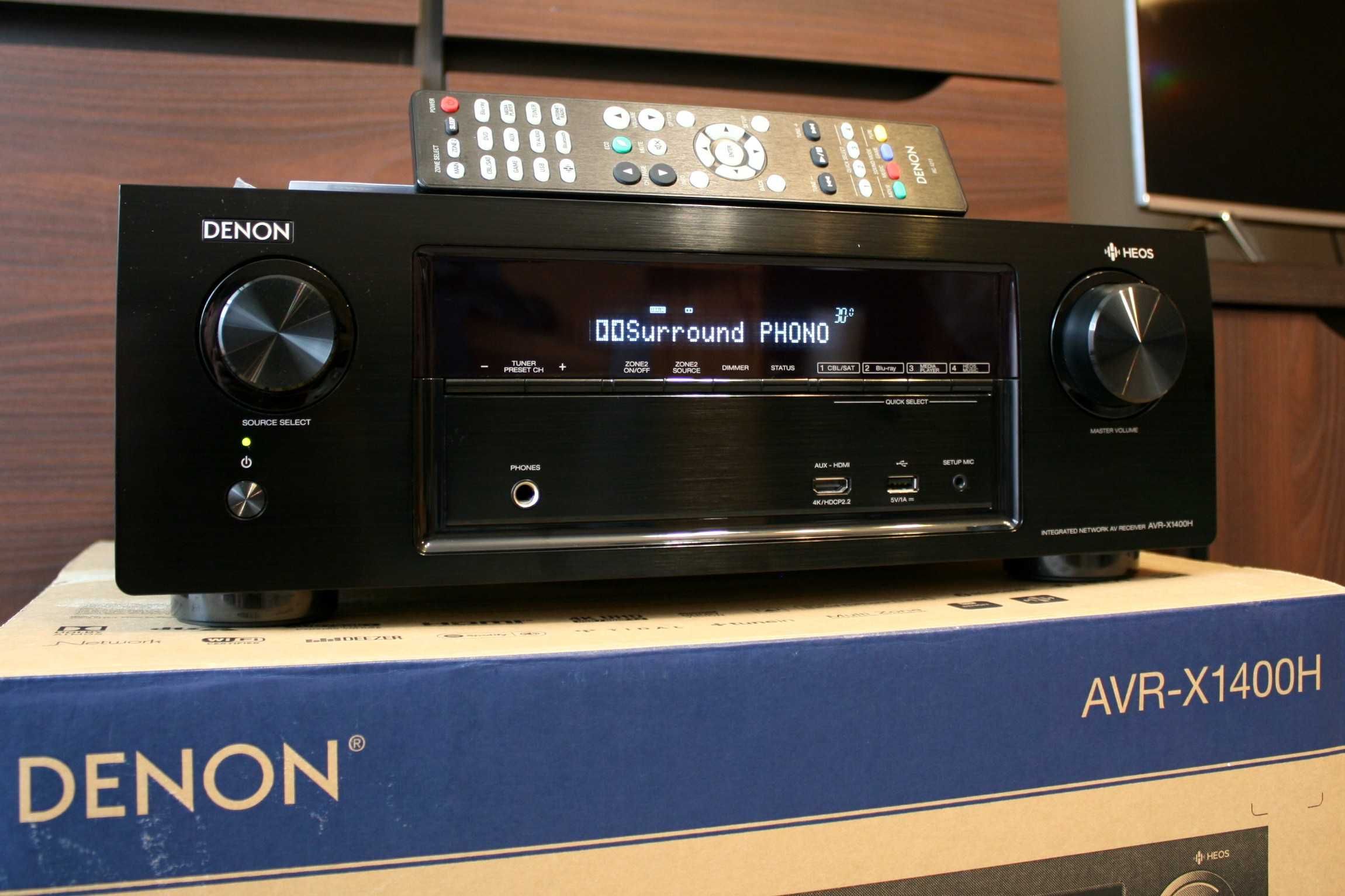 Amplituner Denon AVR X 1400 Atmos Bluetooth WiFi HDMI 2.2 Spotify