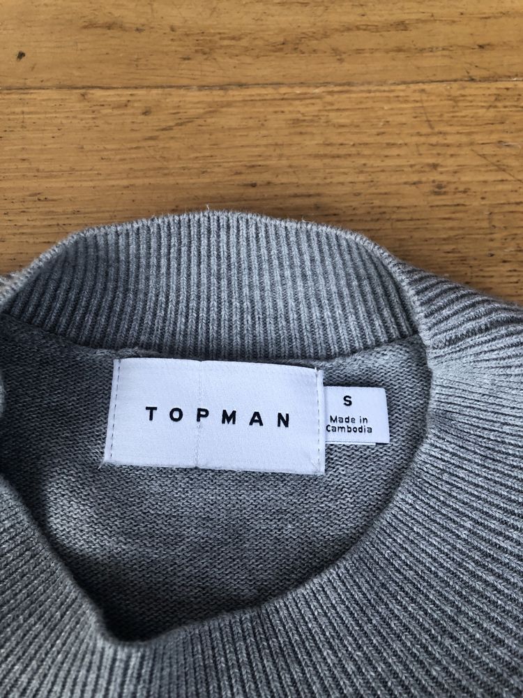 Sweterek krótki rękaw Topman  styl lata 80-te z krótkim rękawem