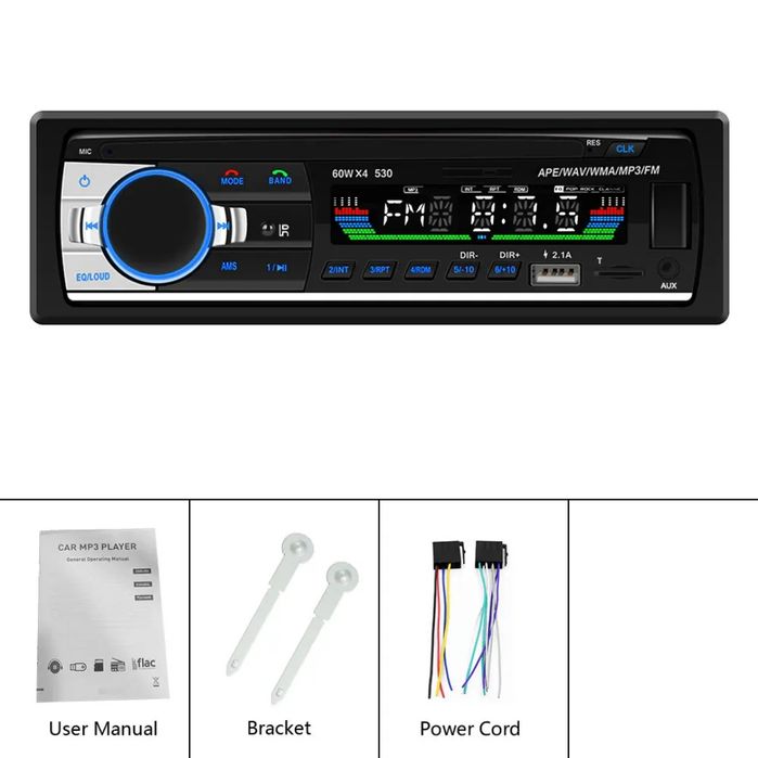 Rádio JSD530 1din Bluetooth Dual USB FM Novo