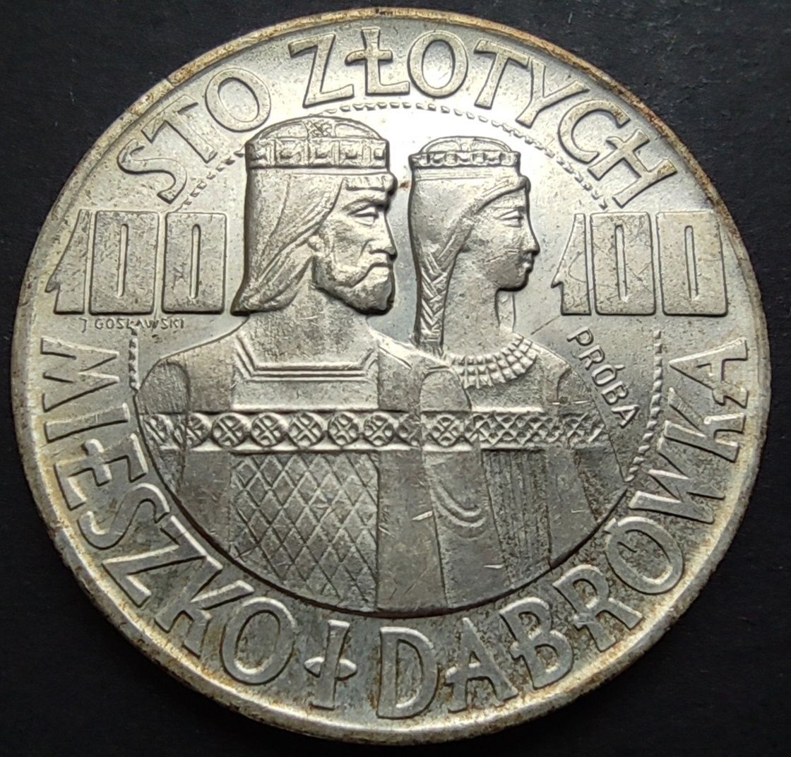 100 zł 1966 Próba - Mieszko Dąbrówka
