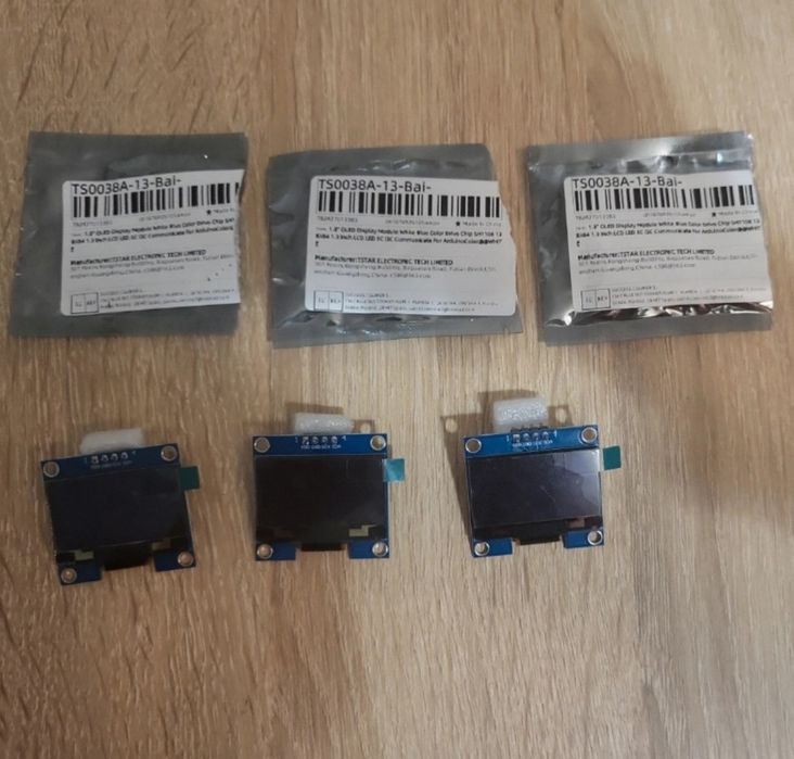 Moduł wyświetlacza Oled Tstardev I2C 1.3 cala, biało-niebieski, układ