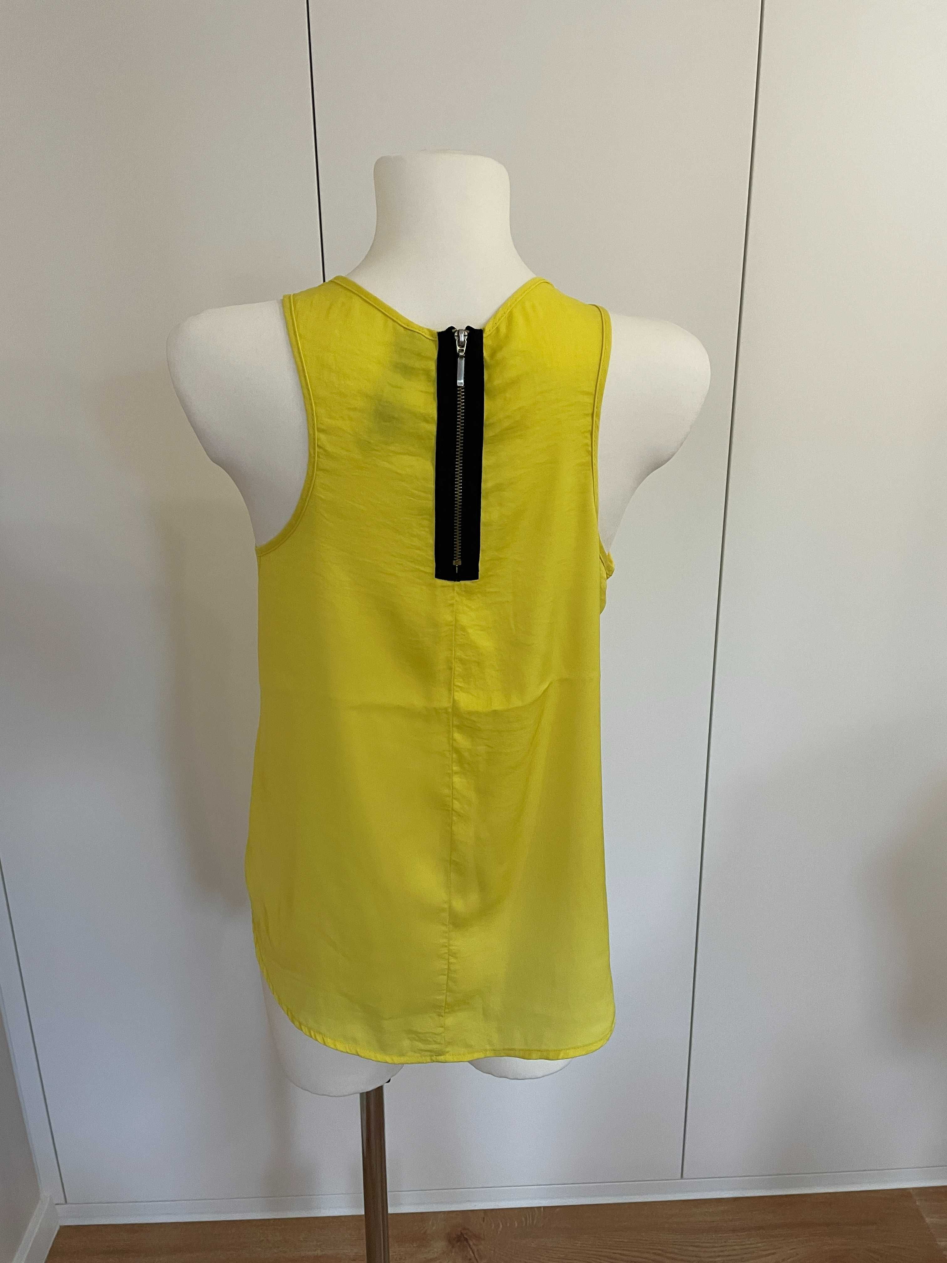 Żółty top koszulka Stradivarius