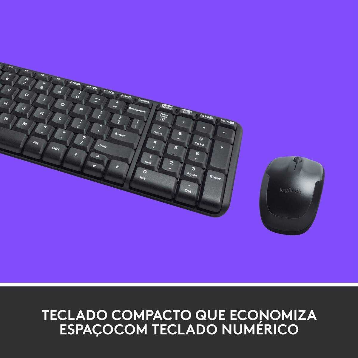 Teclado + Rato Logitech MK220 Wireless PT