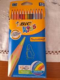 12 Lápis de Cor BIC Kids Tropicolor