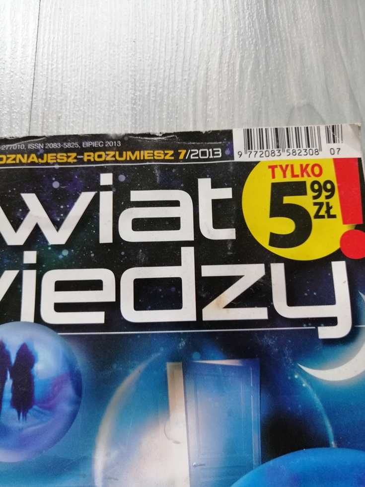 Gazeta / magazyn / czasopismo Świat Wiedzy. Egz. lipiec 2013, 7/2013.