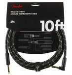 Fender black tweed Profesjonalny kabel JACK 6,3 prosty/kąt 3 m