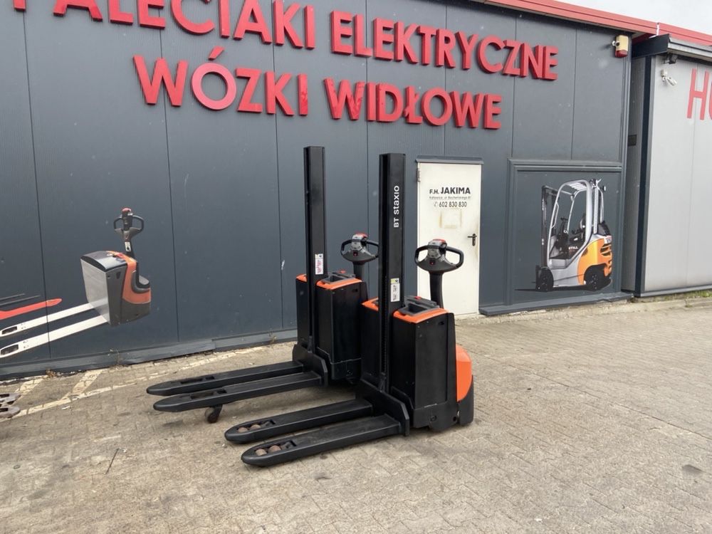 Paleciak elektryczny wózek Toyota BT 160 cm sztaplarka 800 kg