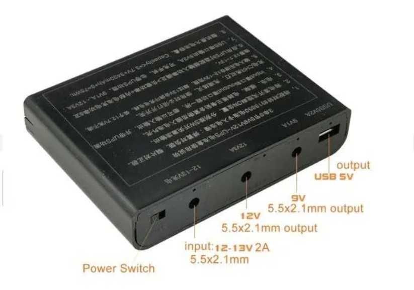 Безперебійник для роутеру дбж ups для wi-fi 12в 9в на 18650 як DC1036P
