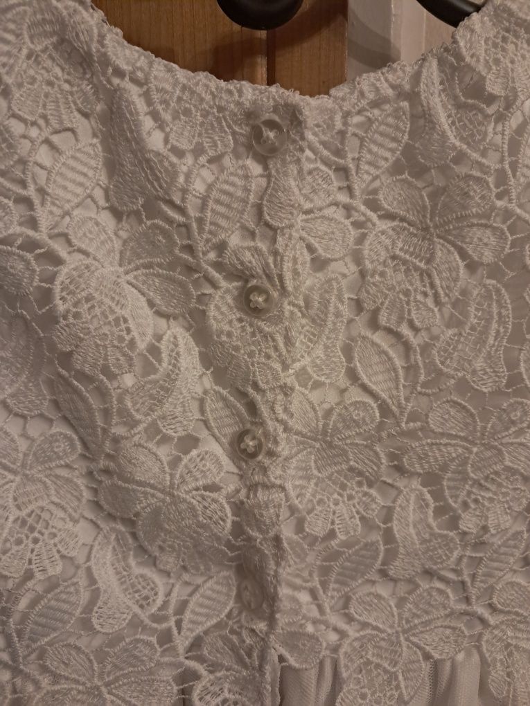 Sukienka do chrztu Primark r. 92 na 18-24 m + futerko bolerko