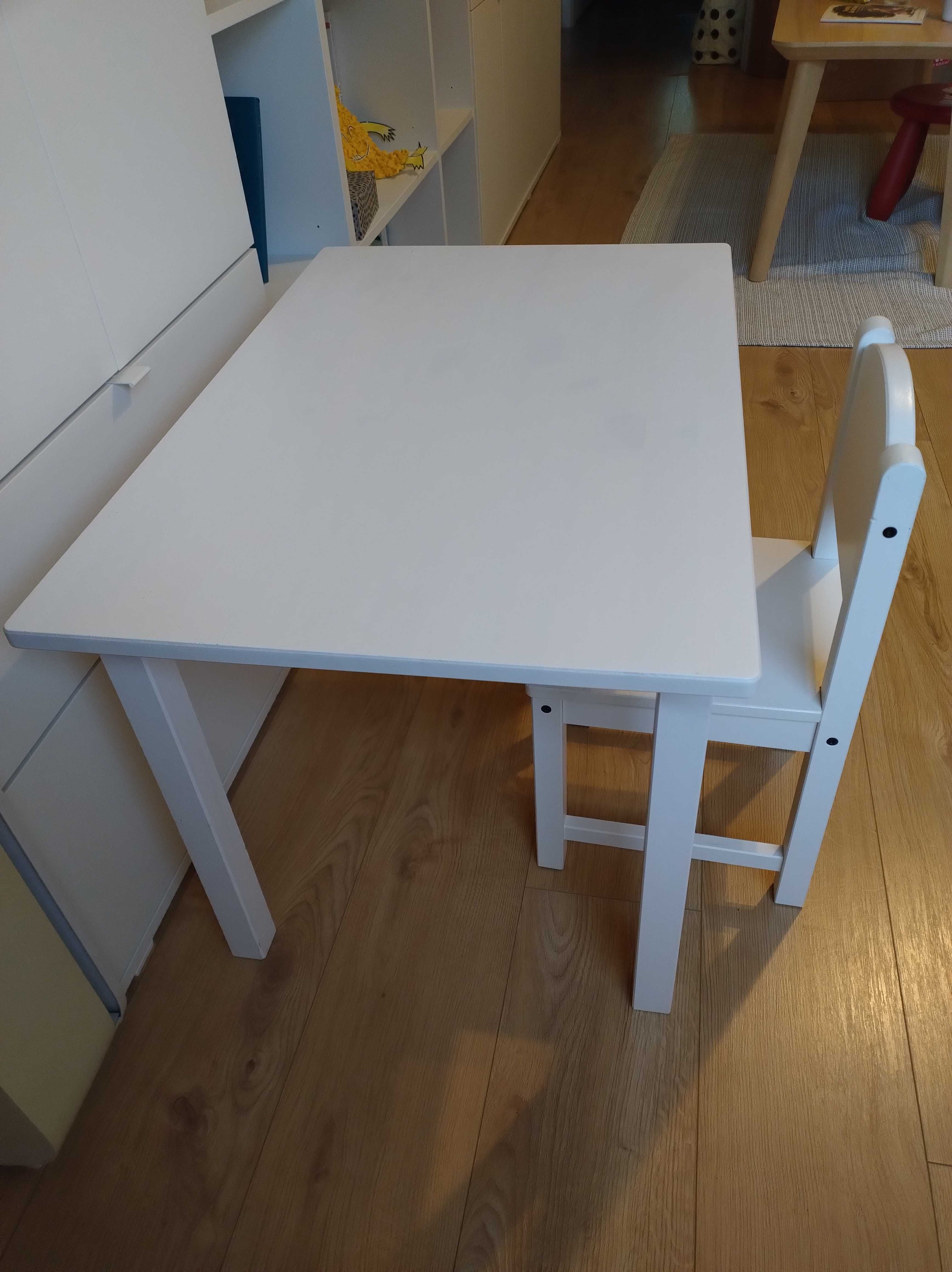 IKEA SUNDVIK Zestaw stolik z krzesełkiem biały