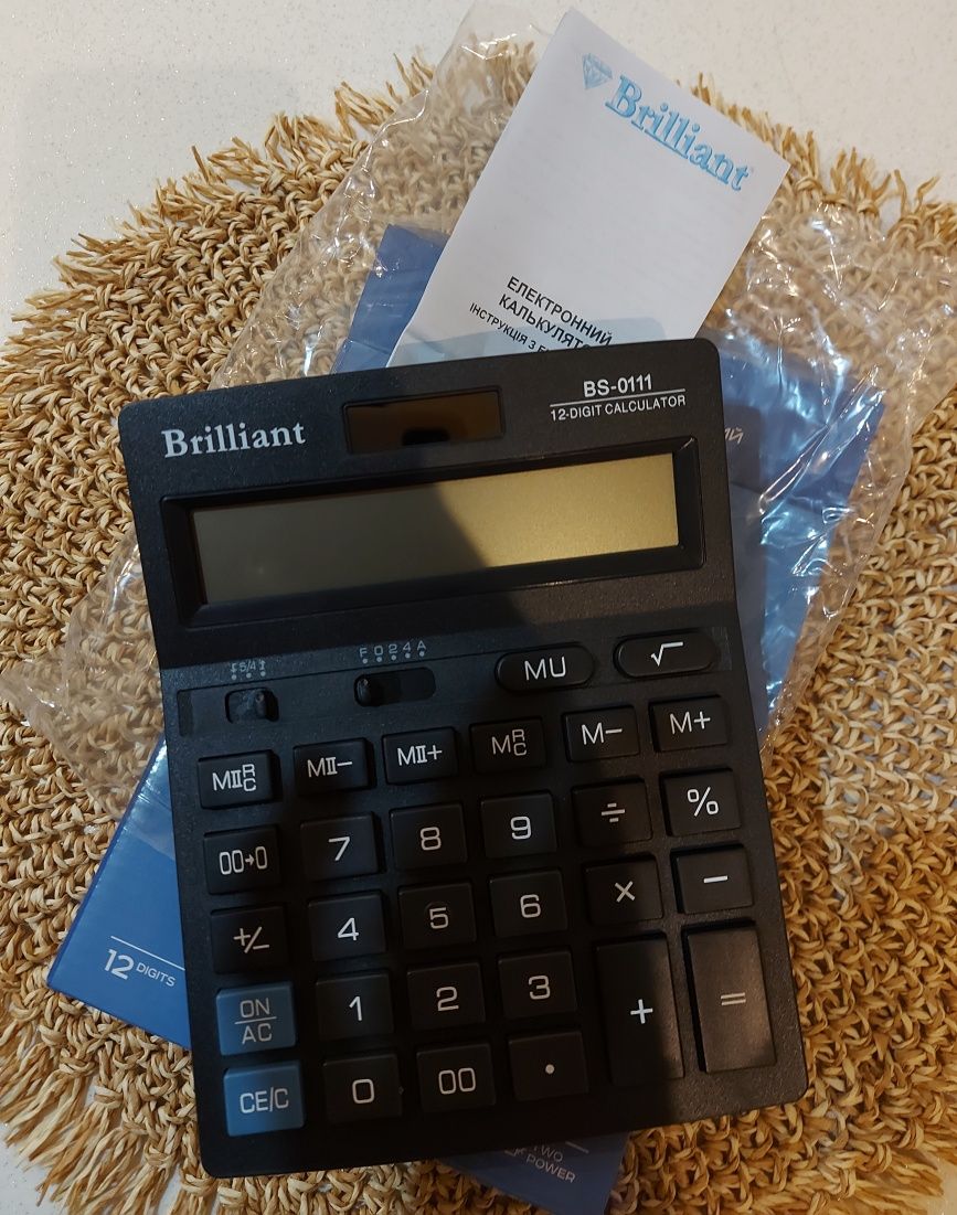 Бухгалтерский 12ти разрядный калькулятор brilliant bs 0111