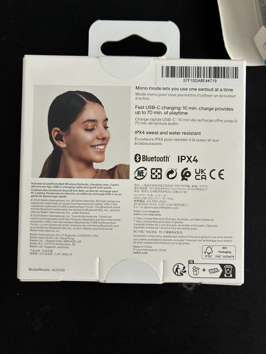 Earbuds soundfrom true wireless belkin