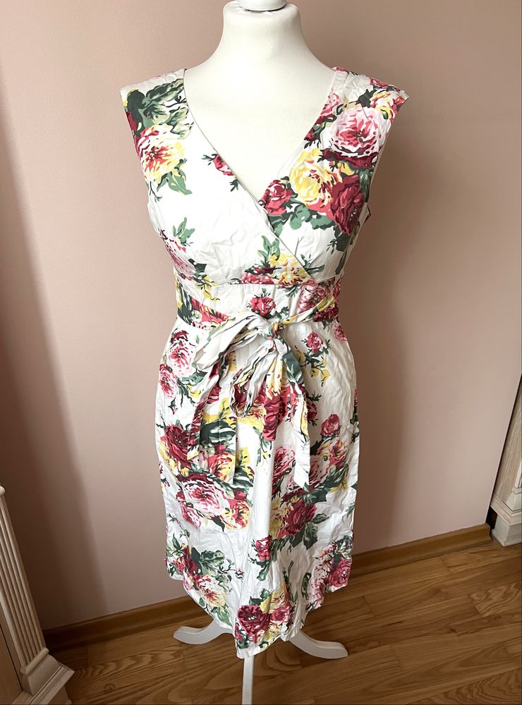 Sukienka w kwiatki kwiaty retro vintage kobieca seksowna na lato