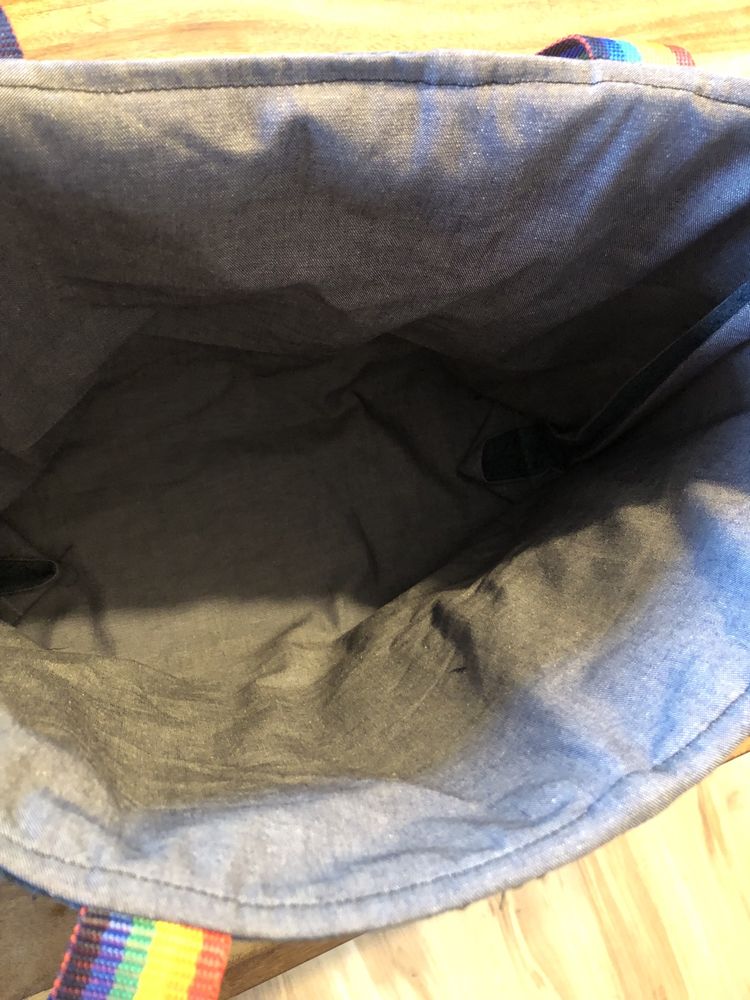 Piękna torebka jeansowa rękodzieło handmade