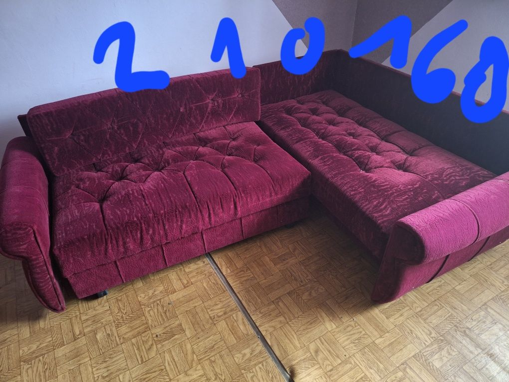 Narożnik z funkcją spania z PRL