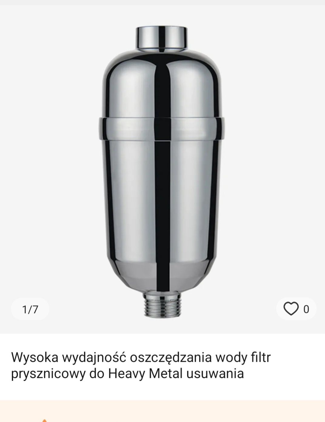 Uniwersalny filtr wodny pod prysznic odkamieniacz