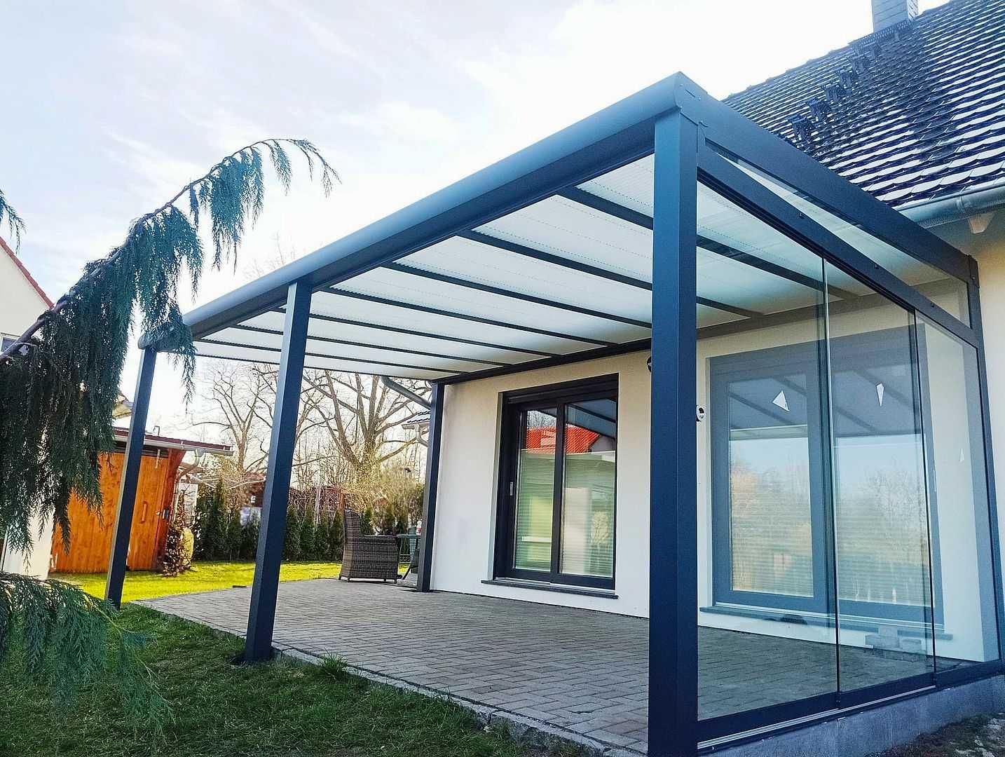 Zadaszenie Aluminiowe Zadaszenie Tarasowe Poliwęglan Szkło Restauracja