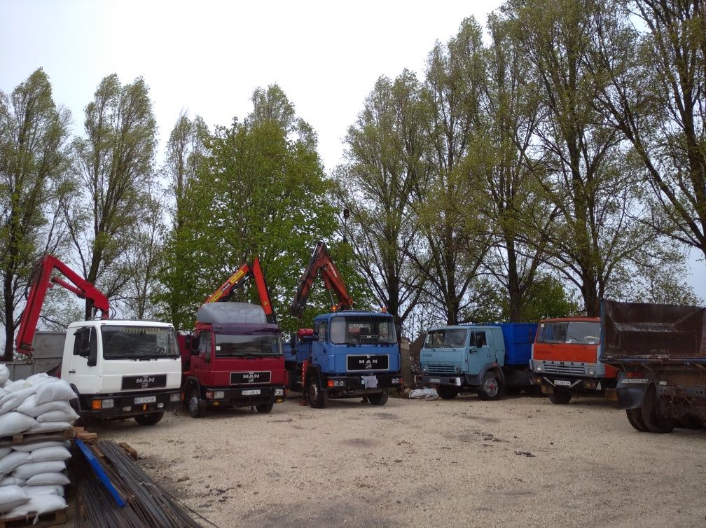 Цегла пісок щебінь камінь газоблок шлакоблоки доставка маніпулятором .